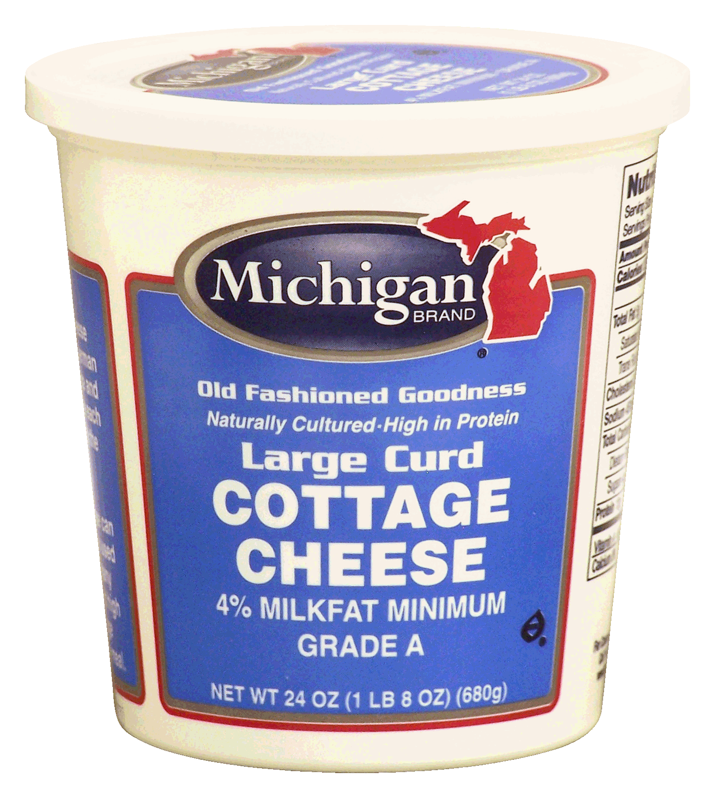 Michigan  large curd cottage cheese, 4% milkfat minimum grade a Full-Size Picture